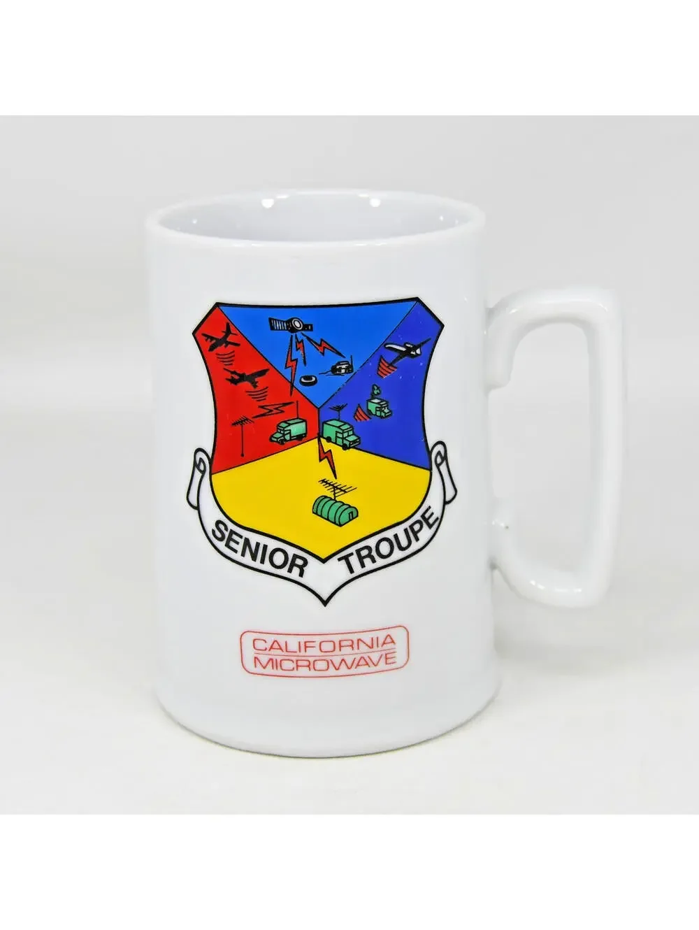 Defense Contractor California Microwave Systems Senior Troupe Insignia Mug VTG